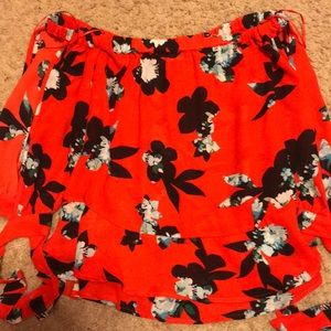 Off the shoulder floral blouse